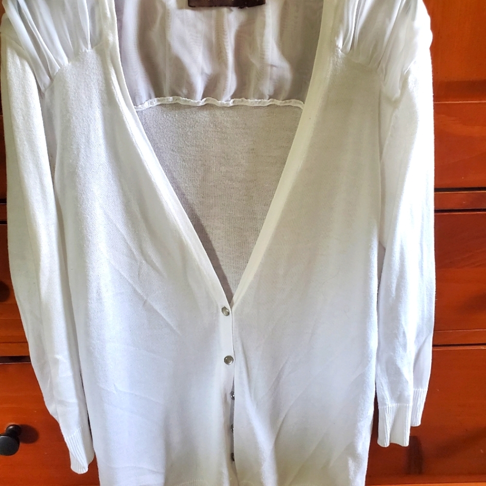 White cardigan The Limited